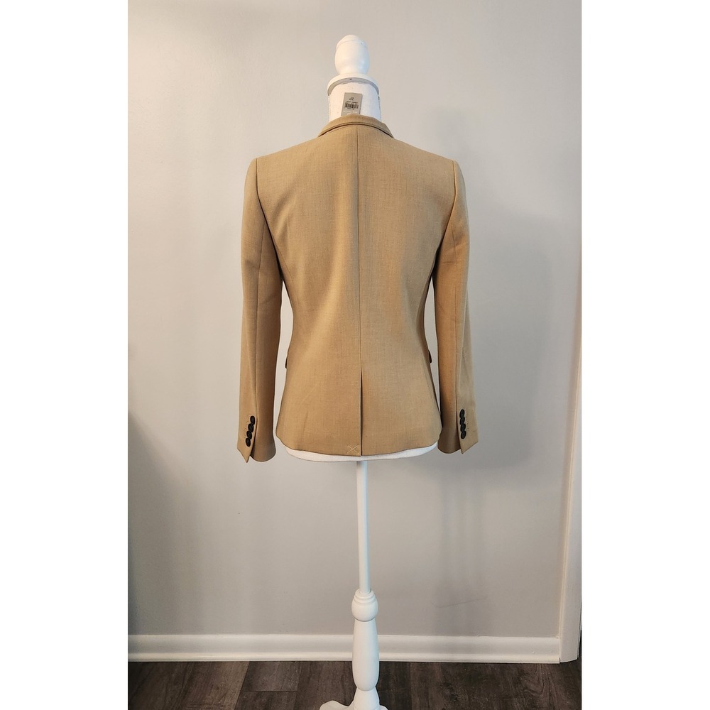NWT Ann Taylor Petite Cutaway Blazer Camel Tan 2P Size 2 Petite 2018 - Picture 4 of 9